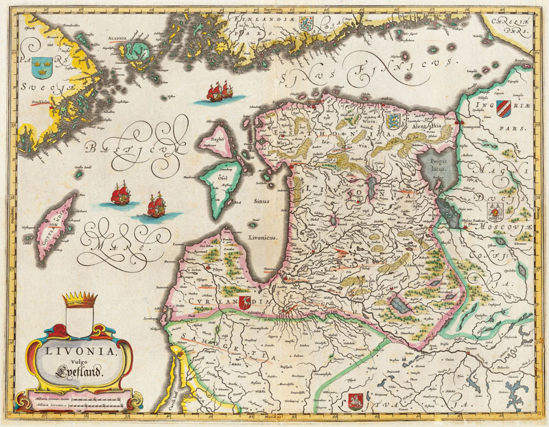 Livonia Estonia 1662 Joan Blaeu